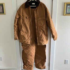 Dakota Outerwear Men's Large Cold Weather Insulated Coveralls Brown Duck.